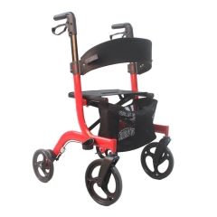 GE Outdoor Rollator Walker With 10inch Wheel With Hidden Cable